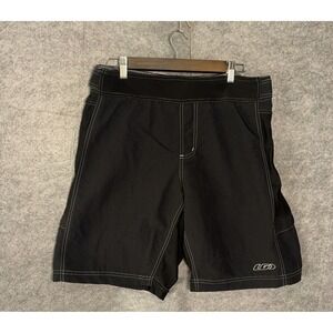 Louis‎ Garneau Biking Shorts Mens Sz L Black Padded Chamois Pockets 10" Inseam